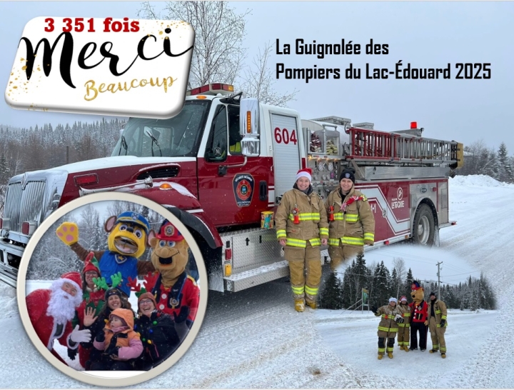 La guignolée des pompiers de Lac-Édouard 2025